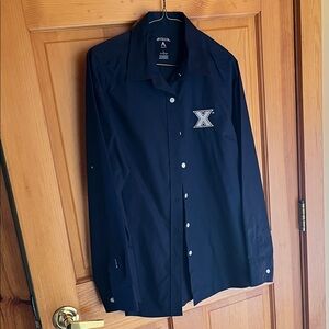 Xavier University Blue Shirt with Embroidered Emblem